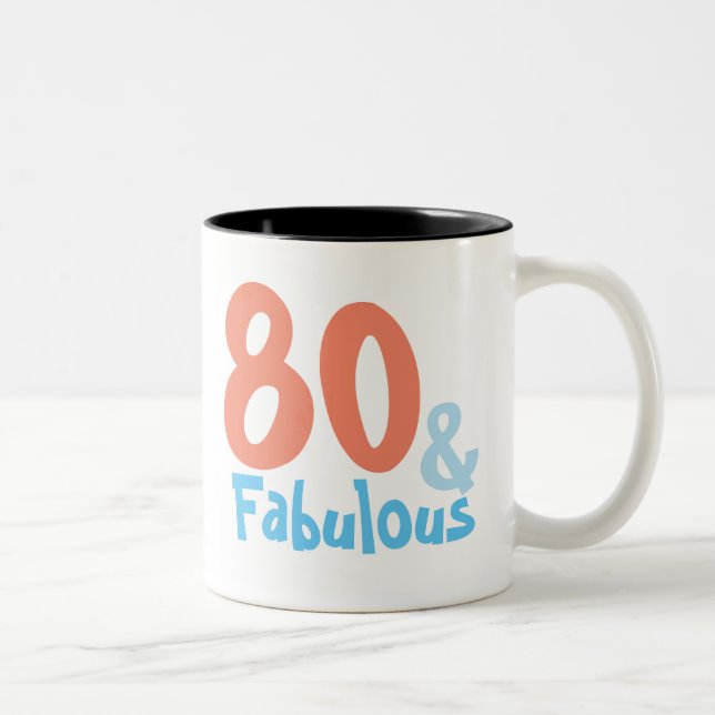 Fabulous Retro Birthday Two-Tone Coffee Mug (Right)