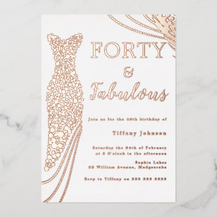 Fabulous Rose Gold Foil Dress 40th Birthday