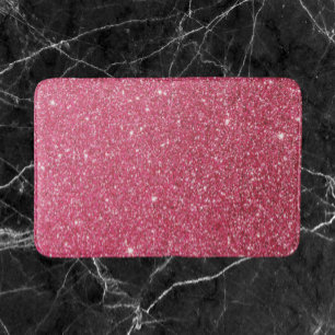 Fabulous Rose Pink Glitter  Bath Mat