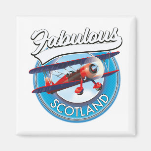 Fabulous Scotland retro style travel patch Magnet
