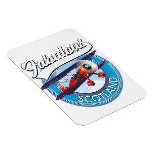 Fabulous Scotland retro style travel patch Magnet