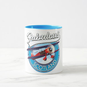 Fabulous Scotland retro style travel patch Mug