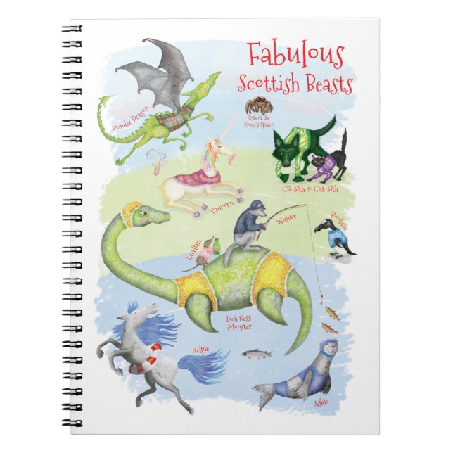 Fabulous Scottish Beasts notebook (Front)