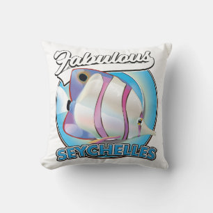 Fabulous Seychelles retro logo Cushion