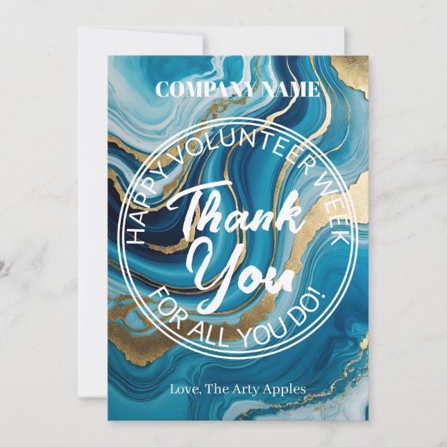 Fabulous simple Volunteer thank you (Front)