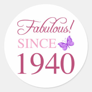 Fabulous Since 1940 Classic Round Sticker