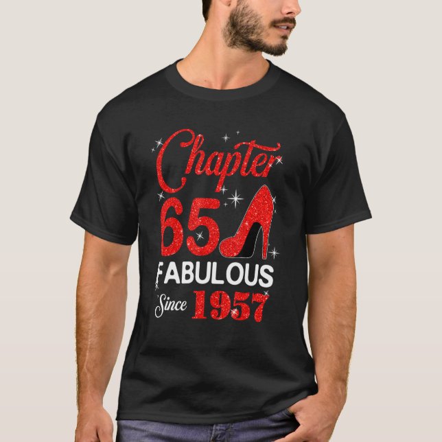Fabulous Since 1957 Chapter 65  Birthday T-Shirt (Front)