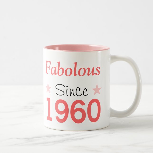 Fabulous Since 1960 Two-Tone Coffee Mug (Right)