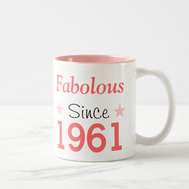Fabulous Since 1961 Two-Tone Coffee Mug (Right)
