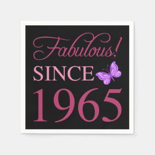 Fabulous Since 1965 60th Birthday Napkin