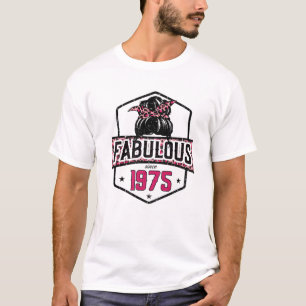 Fabulous Since 1975 47Th Birthday Leopard Messy Bu T-Shirt