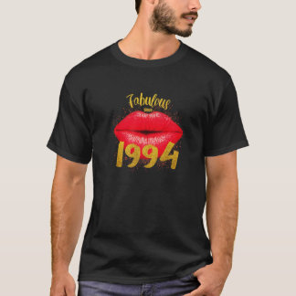 Fabulous Since 1994 Birthday Women Sexy Lips 28Th T-Shirt