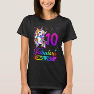 Fabulous Since 2012 Kids 10th Birthday 10 Years Ol T-Shirt