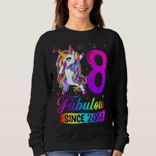 Fabulous Since 2014 Kids 8th Birthday 8 Years Old Sweatshirt