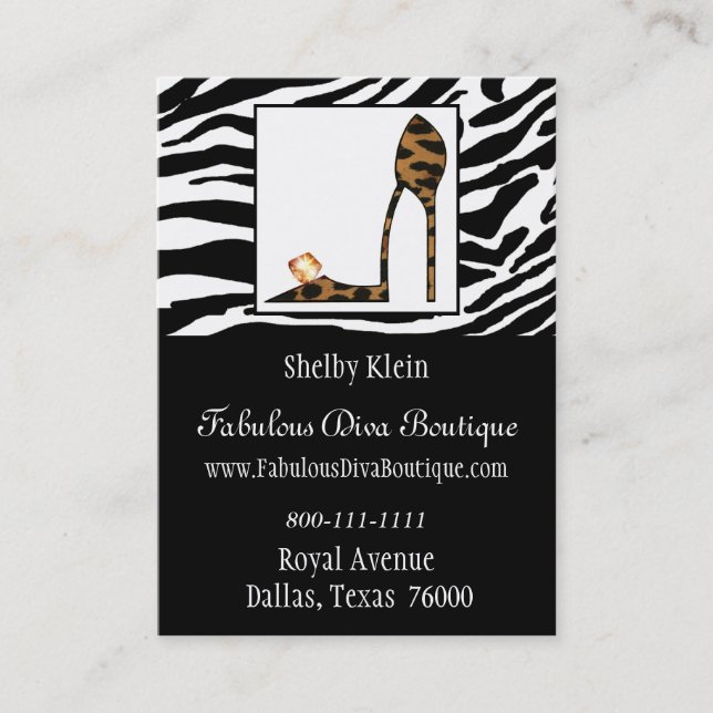 FABULOUS STILETTO Chubby Business Cards (Front)