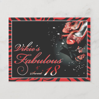 Fabulous & Sweet 18 - Vickie Invitation