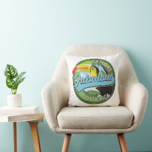 fabulous Tahiti retro logo Throw Pillow