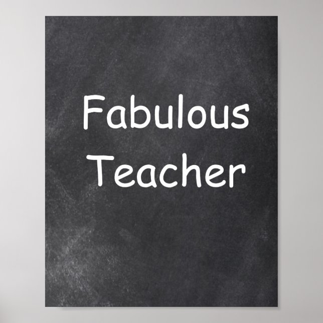 Fabulous Teacher Chalkboard Class Decoration (Front)