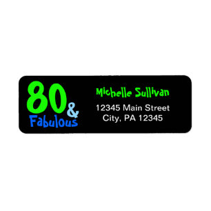 Fabulous Tropical Birthday Return Address Label