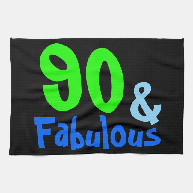 Fabulous Tropical Birthday Tea Towel (Horizontal)