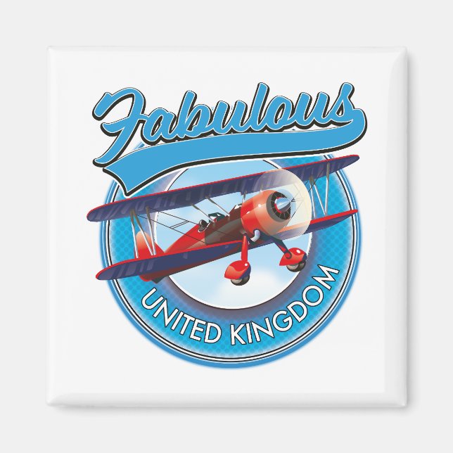 Fabulous United Kingdom travel patch. Magnet (Front)