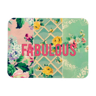 Fabulous vintage wallpaper collage magnet