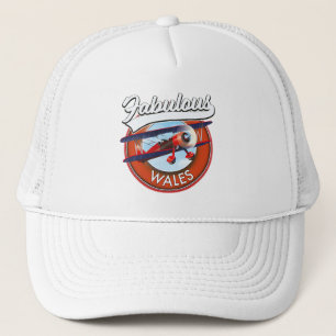 Fabulous Wales retro style travel patch Trucker Hat