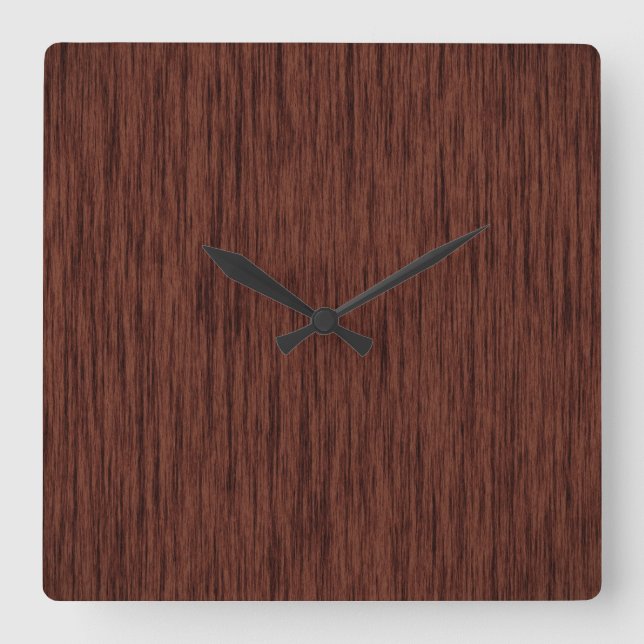 Fabulous Wood Square Wall Clock (Front)