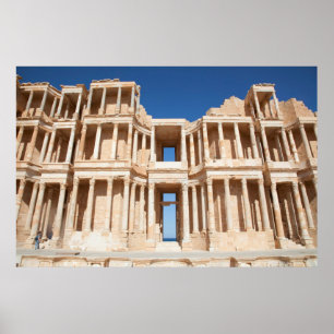 Facade And Stage Of Roman Amphitheatre Poster