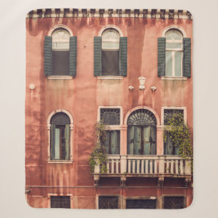 Facade of a typical old house in Venice,  Italy,   Sherpa Blanket