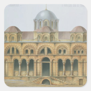 Facade of Mefa Dzamissi, the Church of St. Theodor Square Sticker