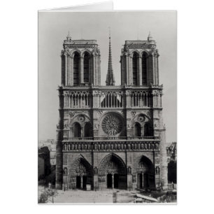 Facade of Notre-Dame, Paris, late 19th century