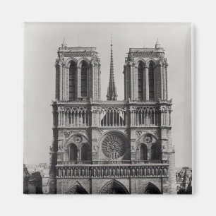 Facade of Notre-Dame, Paris, late 19th century Magnet