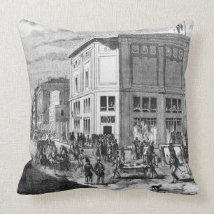 Facade of the Hotel Drouot, Paris, c.1852 (engravi Cushion