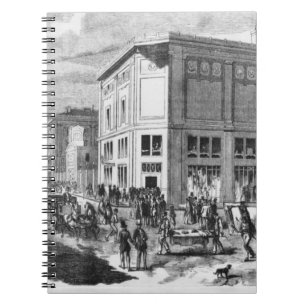 Facade of the Hotel Drouot, Paris, c.1852 (engravi Notebook