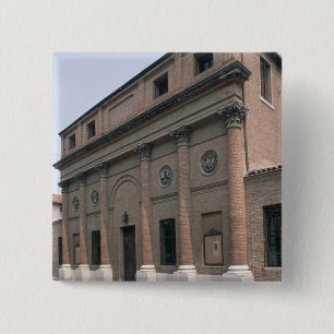 Facade of the Teatro Accademico (photo) 15 Cm Square Badge