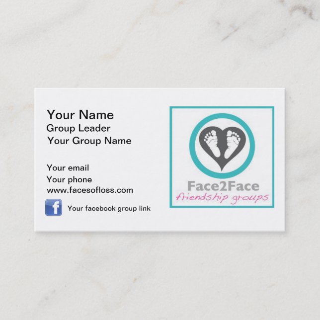 Face2Face Group Leaders Business Card (Front)