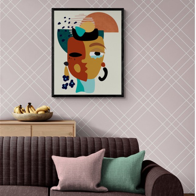 Face 2 Face Boho Abstract Poster (Creator Uploaded)