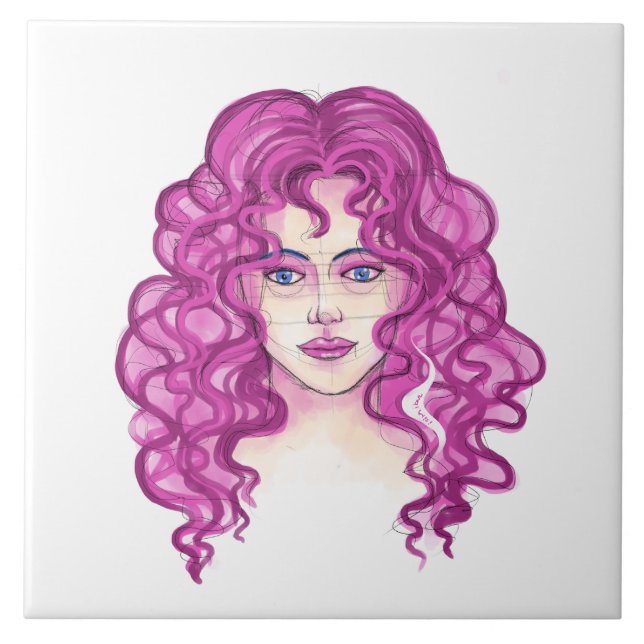 Face 7 ceramic tile (Front)