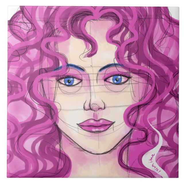 Face 7 ceramic tile (Front)