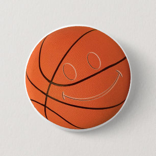 FACE BASKETBALL 6 CM ROUND BADGE