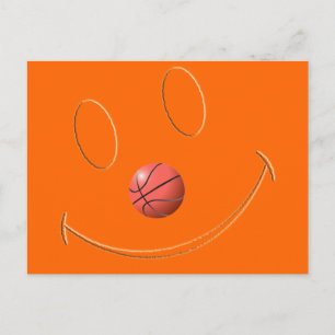 FACE BASKETBALL POSTCARD