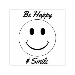 Face Be Happy and Smile Self-inking Stamp