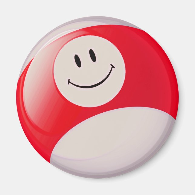 Face Billiards Ball Magnet (Front)