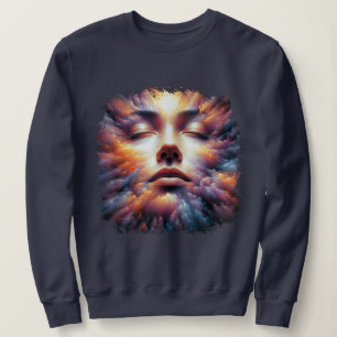Face Blended with Colourful Clouds Sweatshirt