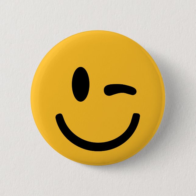 Face blink 6 cm round badge (Front)