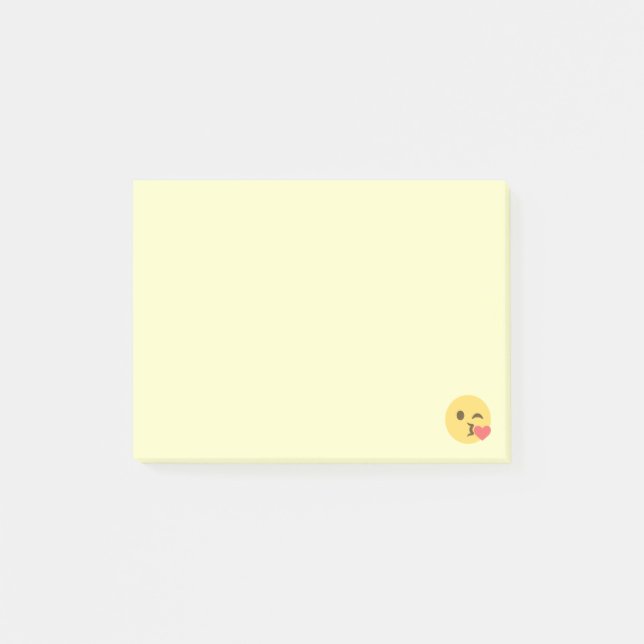 Face Blowing a Kiss Emoji Post-it Notes (Front)