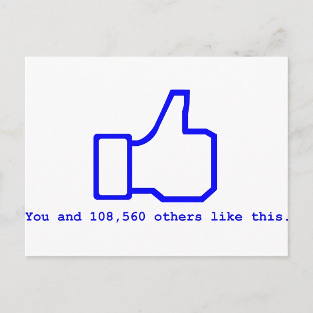 Face Book Slogan Postcard (Front)