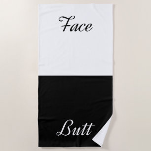 Face Butt Beach Towel