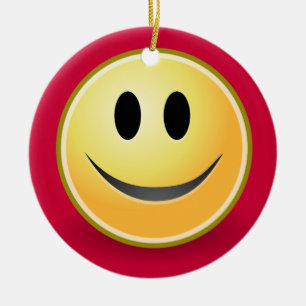 Face Christmas Ornament (Red)